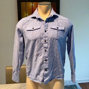 19V69 Italia Versace Small Casual Button Down Shirt Snap Closures Chest Pockets